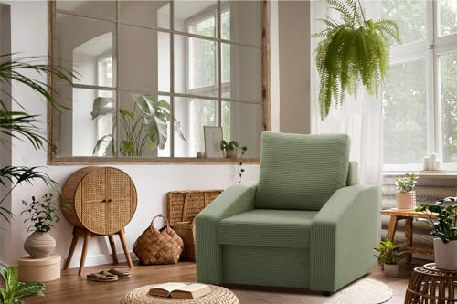 Mebligo Sessel DORMA Seßel - Polstersessel - Klassische Sessel für Wohnzimmer - Relaxsessel - Einzelsessel, Stoff: POSO (POSO 047)