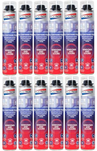 Mousse Expansive Pistolable 750 ml | Montage, Isolation et Calfeutrage, Spéciale Huisseries et Menuiseries, Lot de 12