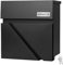 Zedelmaier Briefkasten Schwarz ohne zeitungsfach, Personalisiert Namensschild briefkasten mit hausnummer Postkasten Wandbriefkasten abschließbar Mailbox Postkasten Letter Box (11x31,8x32,5)