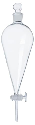 STJNFCY Embudo Separador cónico de Vidrio borosilicato, 60/125/250/500ml Embudo Separador, para la separación precisa de líquidos Separación química,500ml