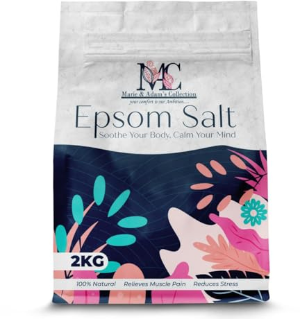 MAC Epsom Bath Salts - 100% Pure Epsom Salts, Our Magnesium Sulphate Bath Salts are Premium Bath Salts for Men and Women, Magnesium Bath Salts for Muscle Soak - Epsom Salts 2kg (1)