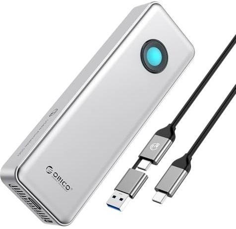 ORICO 40Gbps RGB Portable SSD, USB4.0 für 3700MB/s, 4 TB Externes Solid State Drive mit 2 in 1 USB C Kabel, Eingebauter Lüfter, Kompatibel mit Thunderbolt 4/3, PSSD - R3700