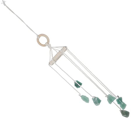 Yardenfun Éolien en Pierre De Chakra Suspension Cristal pour Balcon Décoration De Jardin Ornement Suspendu pour Intérieur