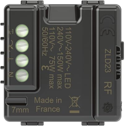 LEGRAND, ...avec Netatmo Micromodule On/Off 150W pour les séries d'interrupteurs (par exemple, Valena, Niloe), commande d'éclairage intelligente, incl. variateur, Smart Home, 064899