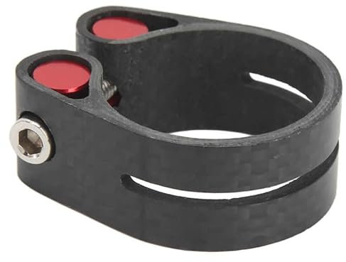 Abrazadera tija sillin bici, Abrazadera for tija de sillín de bicicleta ... tubo de bicicleta de montaña de fibra de carbono Collar de tija de sillín negro for bicicletas de carretera Abrazadera for s