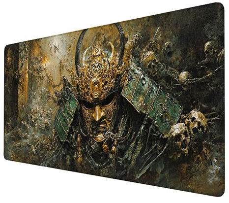Alfombrilla Ratón, Alfombrilla Ratón XXL Gaming Tapete Escritorio Ordenador (1000x500x3mm) Protector Escritorio Alfombrilla Antideslizante para Ratón Láser y Óptico (Esqueleto) mousepad (Gris) G-1-I