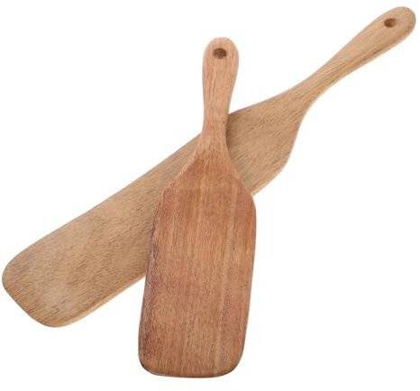 Alipis 2pezzi Cucchiaio Di Legno Grande Spatola Piatta in Legno Per Cucinare Spurtles Di Utensili Da Cucina Spatola Scanalata Cucchiaio Per Mescolare Di Utensili Da Cucina Design Pratico