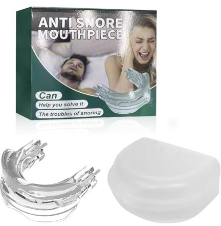 KOEMCY Protector Bucal Nocturno Transparente Dispositivo Anti Ronquidos Férula Dental Ajustable Solución Respiración Nocturna