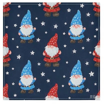 Cartoon Pailletten Merry Christmas Zwerge Dekorative Weihnachten Abendessen Servietten Tuch Design Tuch Servietten für Hochzeit Küche Tischdecke servilleta de Tela para comedor 50,8 x 50,8 cm Set von