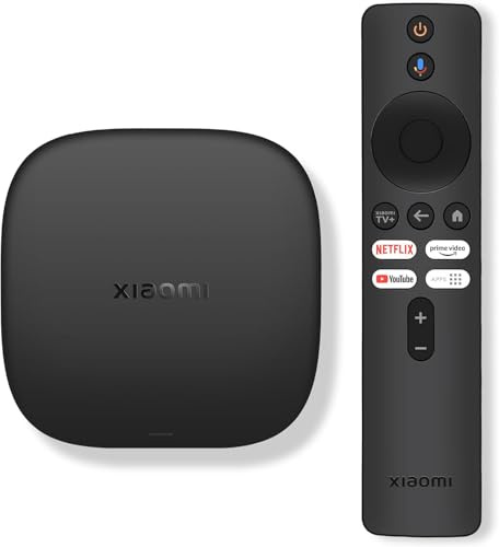 Xiaomi TV Box S 4K 3Nd Generation | Mibox Resolución 4K Ultra HD | Chormecast Compatible con Google TV | Bluetooth 5.2 y WiFi de Doble Banda | Android TV 10.0 Integrado | Versión ES | Color Negro
