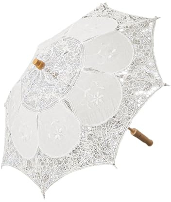 APLVFFZH Spitze floraler Hochzeitsschirme Foto Requisite Braut Parasol Kostümzubehör für Cosplay