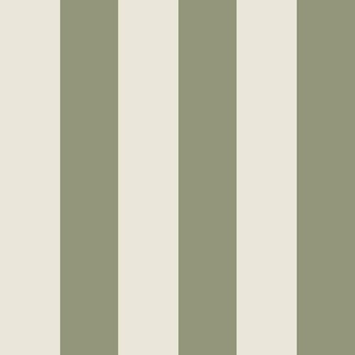 World of Wallpaper Regency Stripe Classic Pattern Wallpaper Perfect Wallcovering for Bedrooms, Nurseries, Playrooms, Hallways in Sage Green/Cream 1121