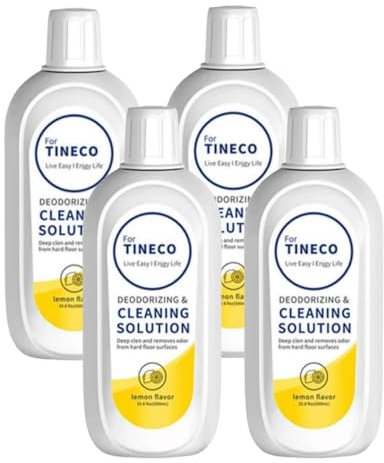 JKDND 4 Pz Limone Detergente for Pavimenti 500ml Compatibile con Tineco Floor One S3/S5/iFloor/Breeze/S5 Combo/S7 PRO Vacuum Robot Parts