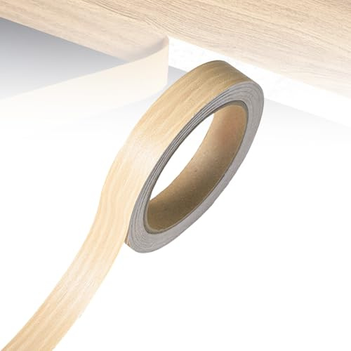 GIONAR Ruban adhésif de réparation en PVC effet bois de 18 mm x 10 m pour meubles, armoires, tiroirs, bureaux, étagères (hêtre)