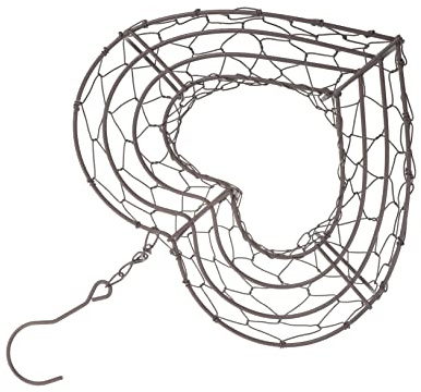 LIFKICH Heart Shaped Iron Hanging Planter Medium Succulent Pot Holder Decorative Wreath Frame for Indoor Outdoor Use for Home Garden and Office Decor