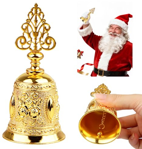 Klingel Schule Schiffsglocke Krampus Glocke Weihnachten Handglocke Groß Weihnachtsglocken Vintage Weihnachtsdeko Glöckchen Laut Glocken Gold Weihnachtsdeko Glocken Deko Bell Weihnachtsbaum