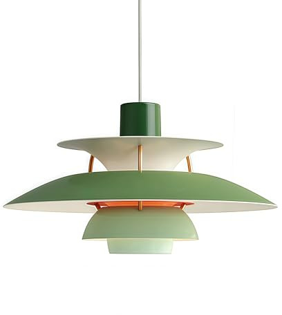 WQCSH Pendelleuchte Esstischlampe Kronleuchter Moderne Hängelampe 40CM-Grün | Verstellbarer Schnur,Blendschutz mit E27 Sockel,Ideal für Kücheninsel,Esszimmer, Wohnzimmer und Schlafzimmer