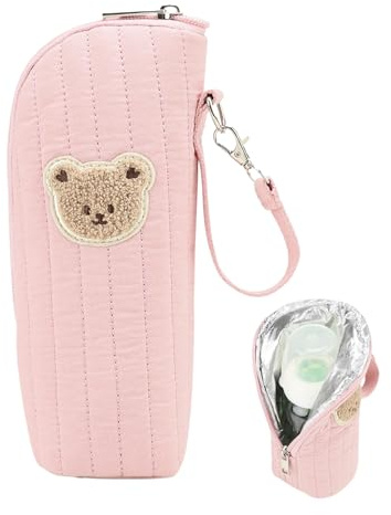 Isolierte Flaschentasche für Kinder, Flaschenwärmer, Flaschen, Kühltaschen, tragbare Reise-Thermotaschen für Flaschen, rose, Beziehen Sie sich auf die Beschreibung, Unisex