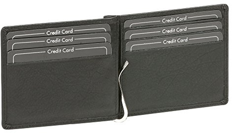 LEAS Dollar Clip Geldscheinklammer Geldklammer Money Clip ohne Kleingeldfach Echt-Leder, schwarz Special Edition