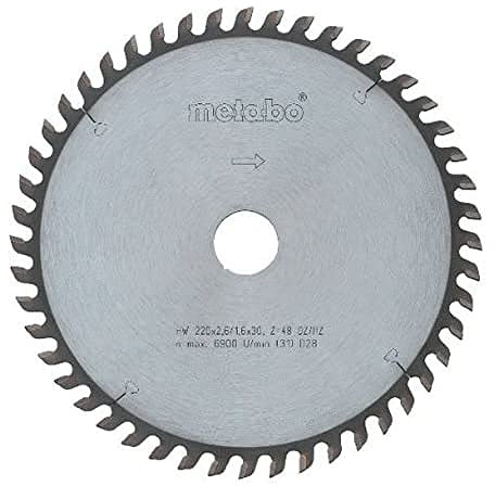 Metabo Kreissägeblatt HW/CT 220 x 30, 48 DZ/HZ10 Grad, 628043000