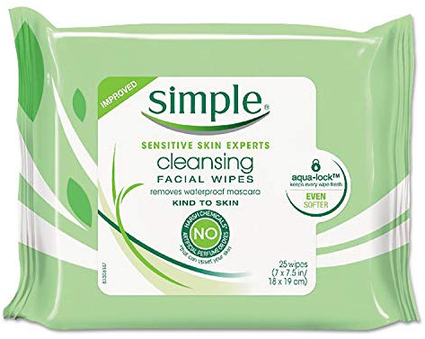Simple Cleansing Facial Wipes (25 Wipes)