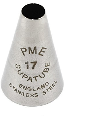 PME ST17 Bocchetta Decorativa Professionale, Acciaio Inossidabile, Argento, 1.72 x 1.72 x 2.5 cm