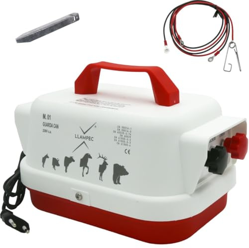 Llampec Pastor Eléctrico 01 Guarda Can con Conexión a Red 230v – 2,5 J - 9.000 V - 15 km de Alcance – Cerca eléctrica Para Perros, Caballos, Cerdos y Vacas – Fabricado en España