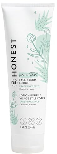 Honest Purely Simple Hypoallergenic Face And Body Lotion With Naturally Derived Botanicals for Sensitive Skin, Fragrance Free, 8.5 Fluid Ounce
