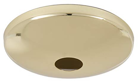 B&P Lamp® Polished Brass Screw Collar Ceiling Light Canopy Plate, Hardware Not Included