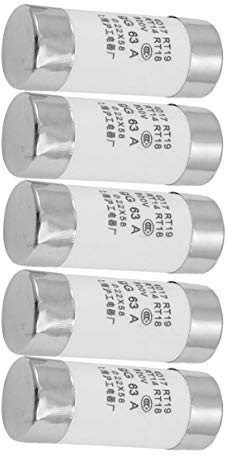Aexit 5 Unidades 500V 63A Tapa de cilindro Cerámica Fusible (model: J1813XIII-6835KO) rápido Enlaces 22x58mm
