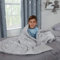 Dreamscene Star Teddy Fleece Weighted Blanket, Soft Fluffy Quilted Throw, Silver Grey, 100 x 150cm - 3kg (Disclaimer:Only suitable for age 3+years)