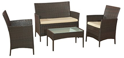 Bello Giardino Balkonmöbelset aus braunem Polyrattan