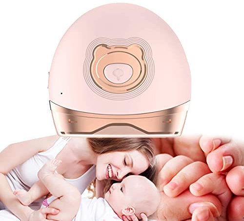 ZhiLianZhao Recortadora Y Lima De Uñas Eléctricas, Lima De Uñas Bebe, con Luz Led, Seguro, para Recién Nacidos, Niños Pequeños, Niños Mayores, Dedo Pie,Rosado