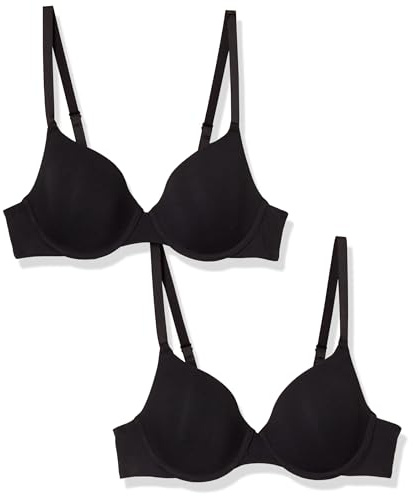 Amazon Essentials Women's Comfortable Underwire T-Shirt Bra, Pack of 2