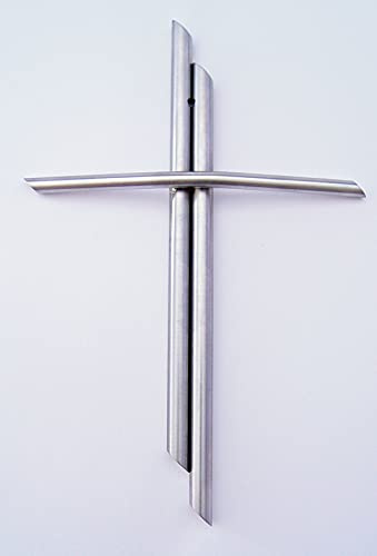 Haussegen - Wandkreuz aus Edelstahl ca. 19x 12.5cm