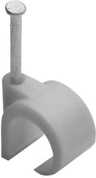 Debflex 700420 Cable Tie - Electric Cable Attachment and Connection - Cable Tie - Fixing Nail - Wire Tie Diameter 16 A 19 mm Grey Pack of 25