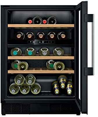 Neff KU9213HG0G N70, Built-in Wine Cooler with Glass Door, 82x60cm 44 bottle capacity Temperature Zone 5-20C