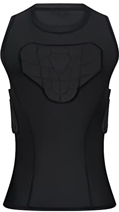 Chaleco deportivo acolchado para niñas, camisa protectora de compresión para portero, paintball, Airsoft y Contact Extreme Sports YXL