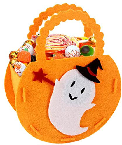 Bolsa de dulces de Halloween Bolsa de truco o trato de Halloween Canasta de dulces de calabaza Bolsa de truco o trato Niños Bolsa de almacenamiento para niños Bolsa de favores de fiesta Bolsa de regal