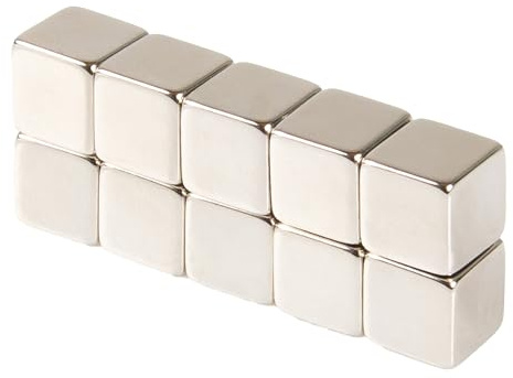 Magna-C® Neodym Würfelmagnete 10 Stück extra haftstark | 10 x 10 x 10mm | 5kg Haftkraft | für Magnettafel, Glasboard, Kühlschrank, Whiteboard
