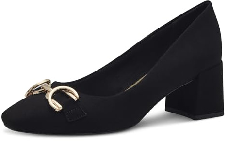 MARCO TOZZI Damen Pumps mit Blockabsatz Vegan, Schwarz (Schwarz), 39 EU