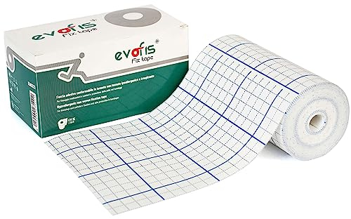 Evofis Tape Sport | Sporttape weiß zur Kompression/Fixierung von Verbänden | Tapeverband Fingertape elastische (15 cm x 10 m, weiß)