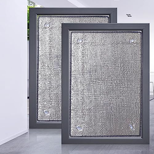 Zlovne Wärmeisolierung Sonnenschutzfolie,Fenster Innen/außen Sichtschutz UV-Schutz Fensterfolie,Statisch Haftend Reflektionsfolie für Schlafzimmer,Abnehmbar,Wiederverwendbar,6 mm (80x180cm/32 x71)