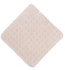 Jollein Kapuzenhandtuch Baby - 75x75 cm - Frottee - 100% Baumwolle - Miffy Jacquard, Nougat - Oeko-Tex Zertifiziert - Kinder Handtuch Kapuze für Mädchen und Jungen