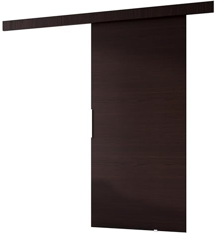 MINIO go for it - Schiebetür Komplettset CLEAN A Schiebetüren 96 cm Breit | Wandmontage, Schiebetürsystem, Zimmertüren - Wenge
