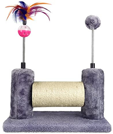 ROYPET Cat Scratching Post for Indoor Cat, Sisal Rope Scratch Posts for Kitten and Adult Cat, Cat Scratching Post, grey