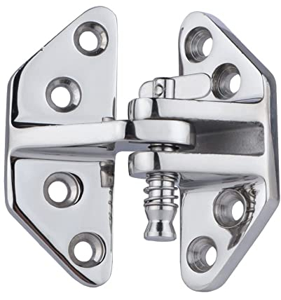 Türscharniere aus Stahl, Scharniere mit Reparaturplatte für klappbare Stahlscharniere, verdecktes Scharnier, schweres T-Scharnier, Türscharniere, Lukenscharnier aus Edelstahl 316, 3 Zoll großes Luke