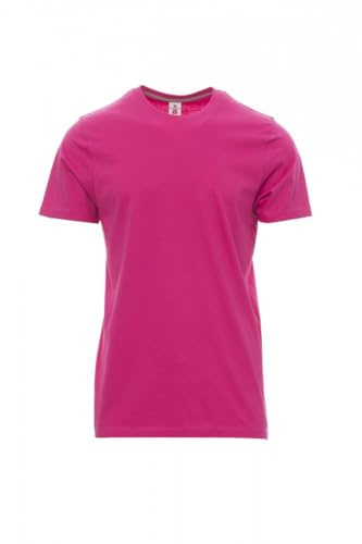 Ergos Workwear Payper - SUNSET T-Shirt da Uomo Girocollo 100% Cotone a Manica Corta Colore: FUXIA, Taglia: S