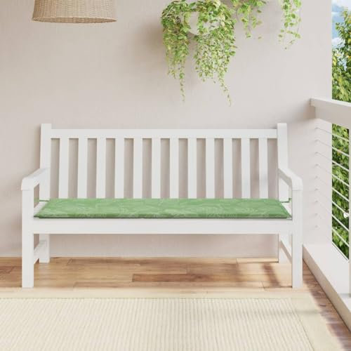 JUDYY Gartenbank-Auflage Blattmuster 150x50x3 cm Oxford-Gewebe, Terrassenmöbel, Wetterfeste Bank, Outdoor Bank, Parkbank, Garten Banken, Deko Bank, Gartenmöbel - 361161