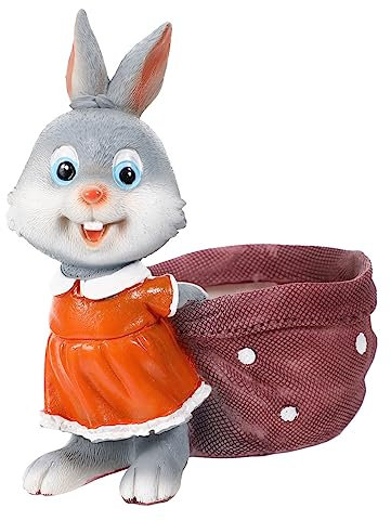 KONTONTY Kaninchen-blumentopf Aus Kunstharz Für Sukkulenten Kaktus-blumentopf Mit Lustigem Design Sukkulenten-pflanzgefäß Blumentopf